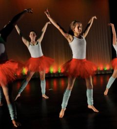 Dancers on a Marley-type floor